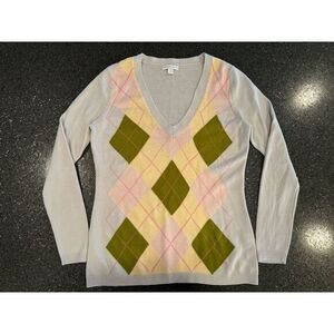 New York And Company‎ Academia Soft Girl V Neck Sweater Size Small Pastels